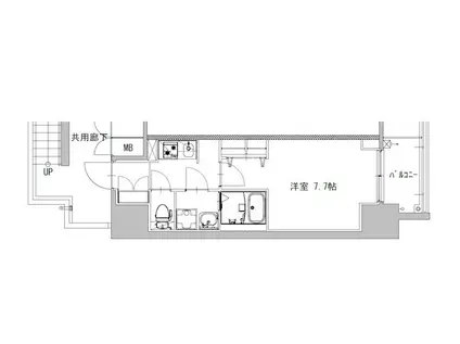 S-RESIDENCE庄内通駅前CURERE(1K/13階)の間取り写真