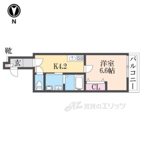 クレアール小泉東1(1K/2階)の間取り写真