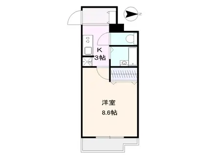 行川マンション(1K/5階)の間取り写真