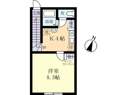 SOYA HOUSE(1K/2階)の間取り写真