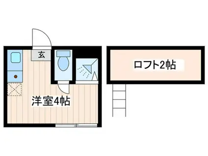 フェリスマーチ(ワンルーム/1階)の間取り写真