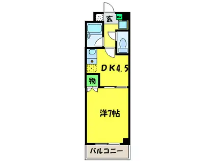 SUNNYSTAGEHIKARI(1DK/3階)の間取り写真