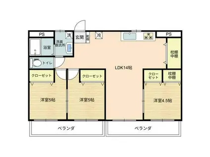 メゾン松崎II(3LDK/2階)の間取り写真