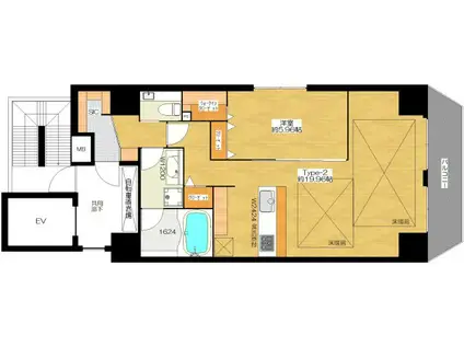 BANIX北堀江(1LDK/11階)の間取り写真
