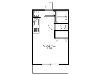 オークアンドヴァイン(ワンルーム/1階)の間取り写真