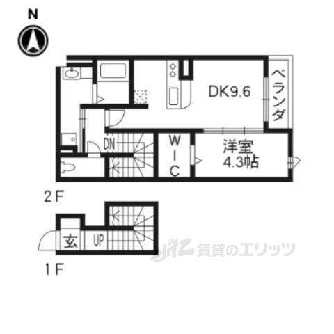 アクティ勧修(1LDK/2階)の間取り写真