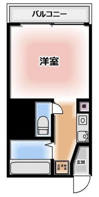 エリートビル八幡町(1K/6階)の間取り写真