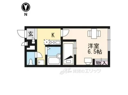 レオパレス万里小路ウエスト(1K/2階)の間取り写真