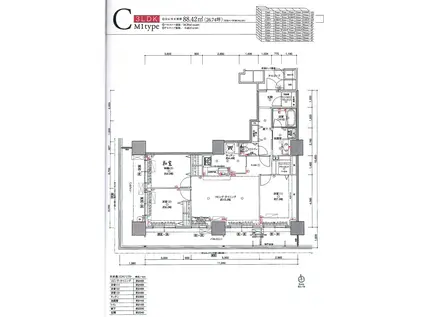 ザ・レジデンス丸亀町グリーン(3LDK/2階)の間取り写真