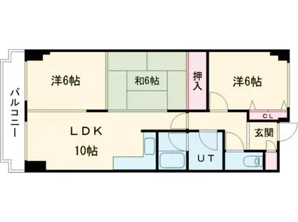 サンシティ苫小牧(3LDK/2階)の間取り写真