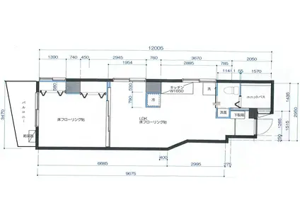 ベルメゾン池袋(1LDK/2階)の間取り写真