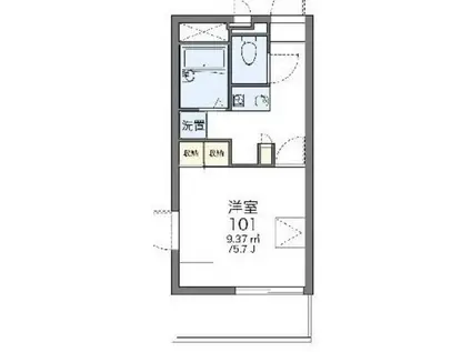 レオパレスサンボーン(1K/3階)の間取り写真