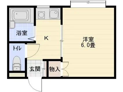 ECP高井田I(1K/2階)の間取り写真