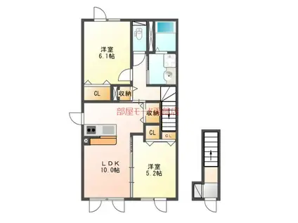 GREMONARCHS(2LDK/2階)の間取り写真