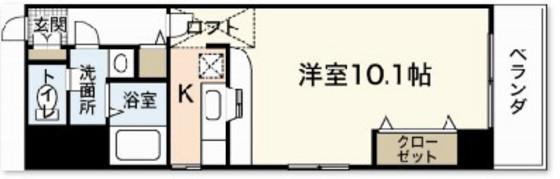第6小谷ビル(ワンルーム/4階)の間取り写真