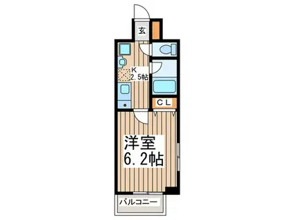 ワイズスクエア(1K/5階)の間取り写真