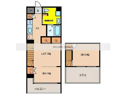 AKHD(2LDK/5階)の間取り写真