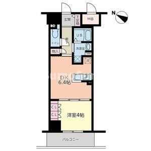 神戸元町NOAH(1DK/9階)の間取り写真