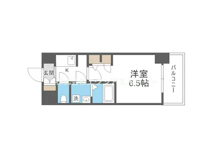 ES-GRANDE長居パークフロント(1K/7階)の間取り写真