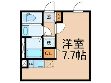 GREEN TERRACE 戸越銀座(ワンルーム/3階)の間取り写真