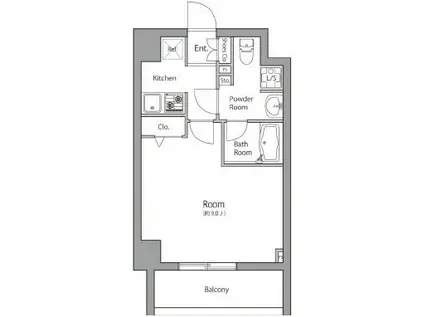 サンパレス駒込壱番館(1K/4階)の間取り写真