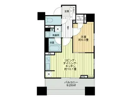 ローレルアイ千代田淡路町(1LDK/7階)の間取り写真