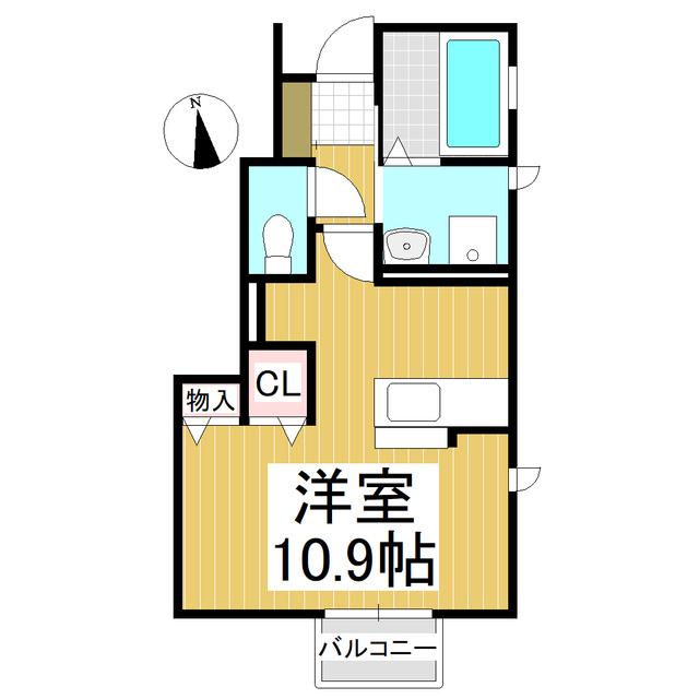 グランサンクIII(ワンルーム/1階)の間取り写真
