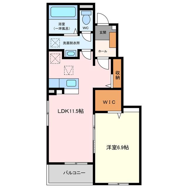 ブローテ(1LDK/1階)の間取り写真