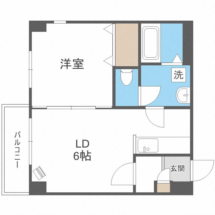 ALLURE MARUYAMA(1DK/2階)の間取り写真