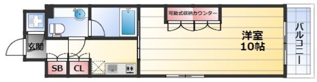 デュオン新大阪レジデンス(ワンルーム/7階)の間取り写真