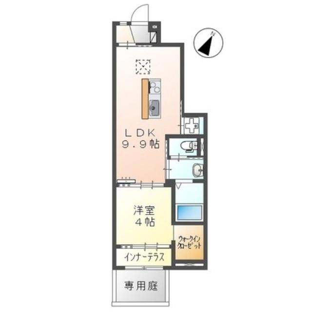 ディア・グラン(1LDK/1階)の間取り写真