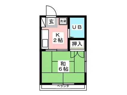 小泉コーポ(1K/2階)の間取り写真