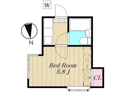 オレンヂハイツ(1K/2階)の間取り写真