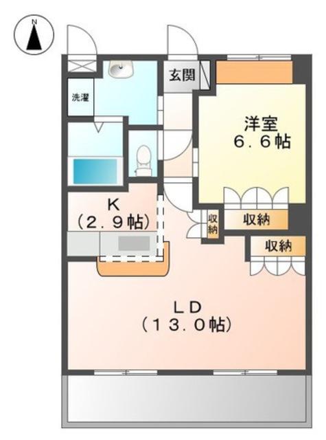 和光II(1LDK/2階)の間取り写真