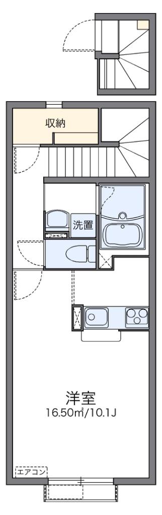 レオネクストアポロン378(1K/2階)の間取り写真