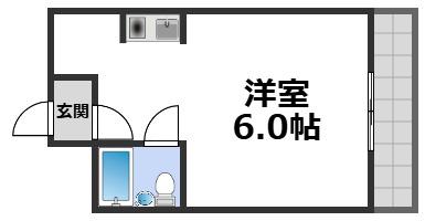 大宝・深江橋CTスクエアー(ワンルーム/4階)の間取り写真