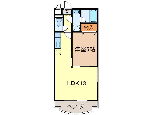 アメニティ(1LDK/3階)の間取り写真