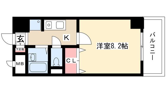 JOINDRE東山(1K/5階)の間取り写真