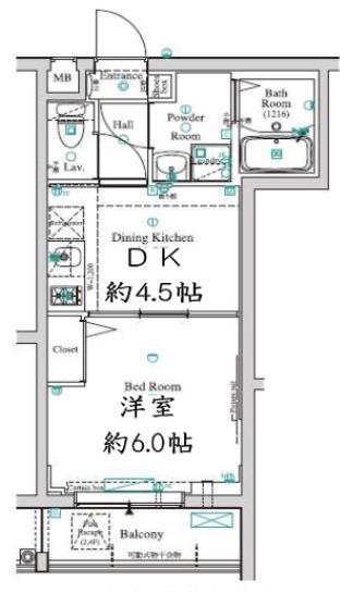 ベルシード板橋蓮根アンベリール(1DK/3階)の間取り写真
