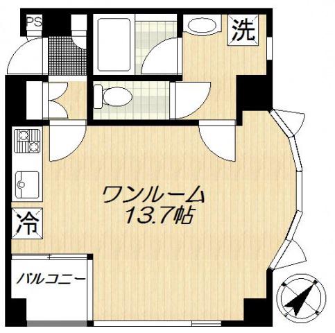 アイフィールド船堀(ワンルーム/5階)の間取り写真