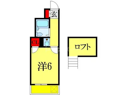 ルミエール五香(1K/2階)の間取り写真