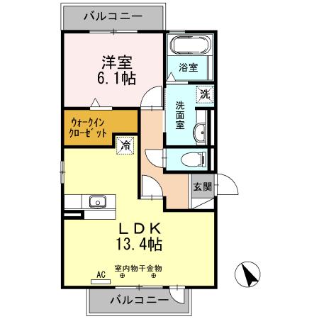 ル・ソレイユ(1LDK/3階)の間取り写真