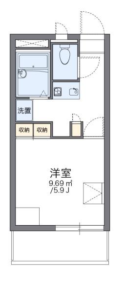 レオパレス武庫川(1K/1階)の間取り写真
