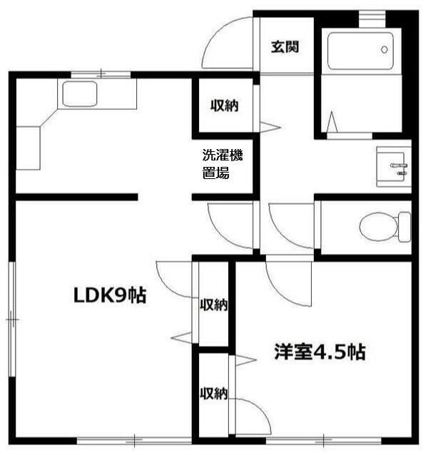 サンライズ和泉(1LDK/1階)の間取り写真