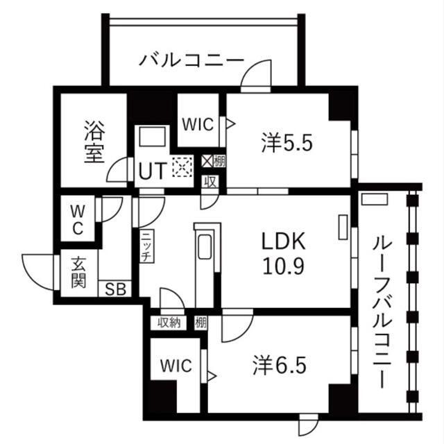 SHOTO参番館(2LDK/4階)の間取り写真