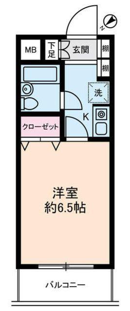BELLE VUE新中野(1K/4階)の間取り写真