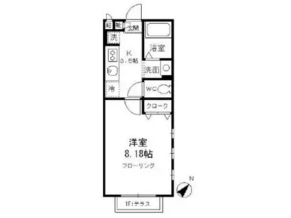 アイプラザ吉祥寺北町(1K/1階)の間取り写真