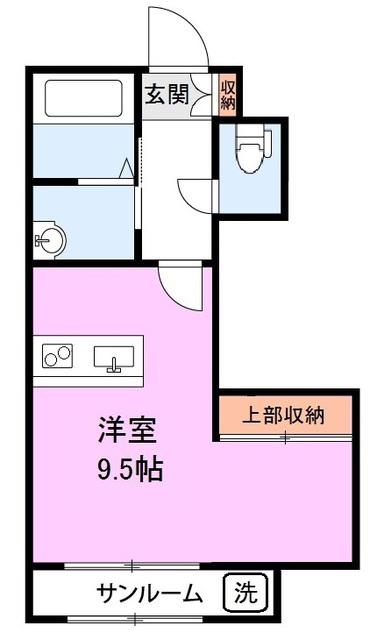 長家本舗III プレステージ空港西(ワンルーム/2階)の間取り写真