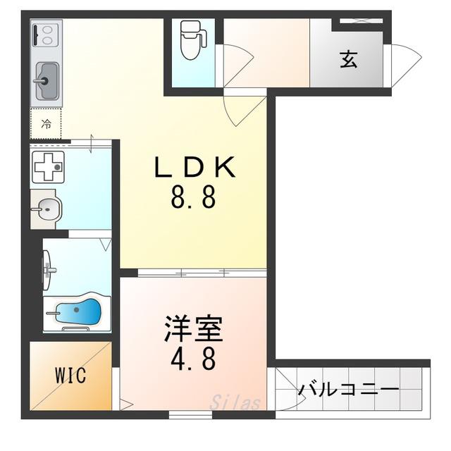 サンリゾート12(1LDK/1階)の間取り写真