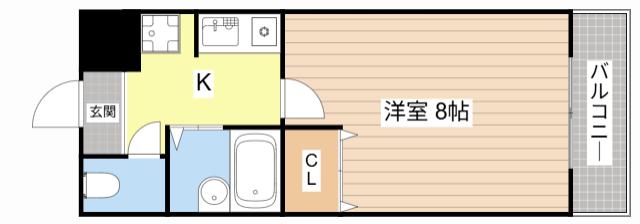 センチュリー玉川(1K/4階)の間取り写真